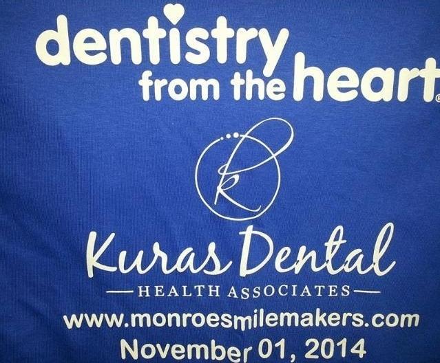 The tshirt of Dentistry from the Heart at Kuras Dental Health Associates in Monroe, MI